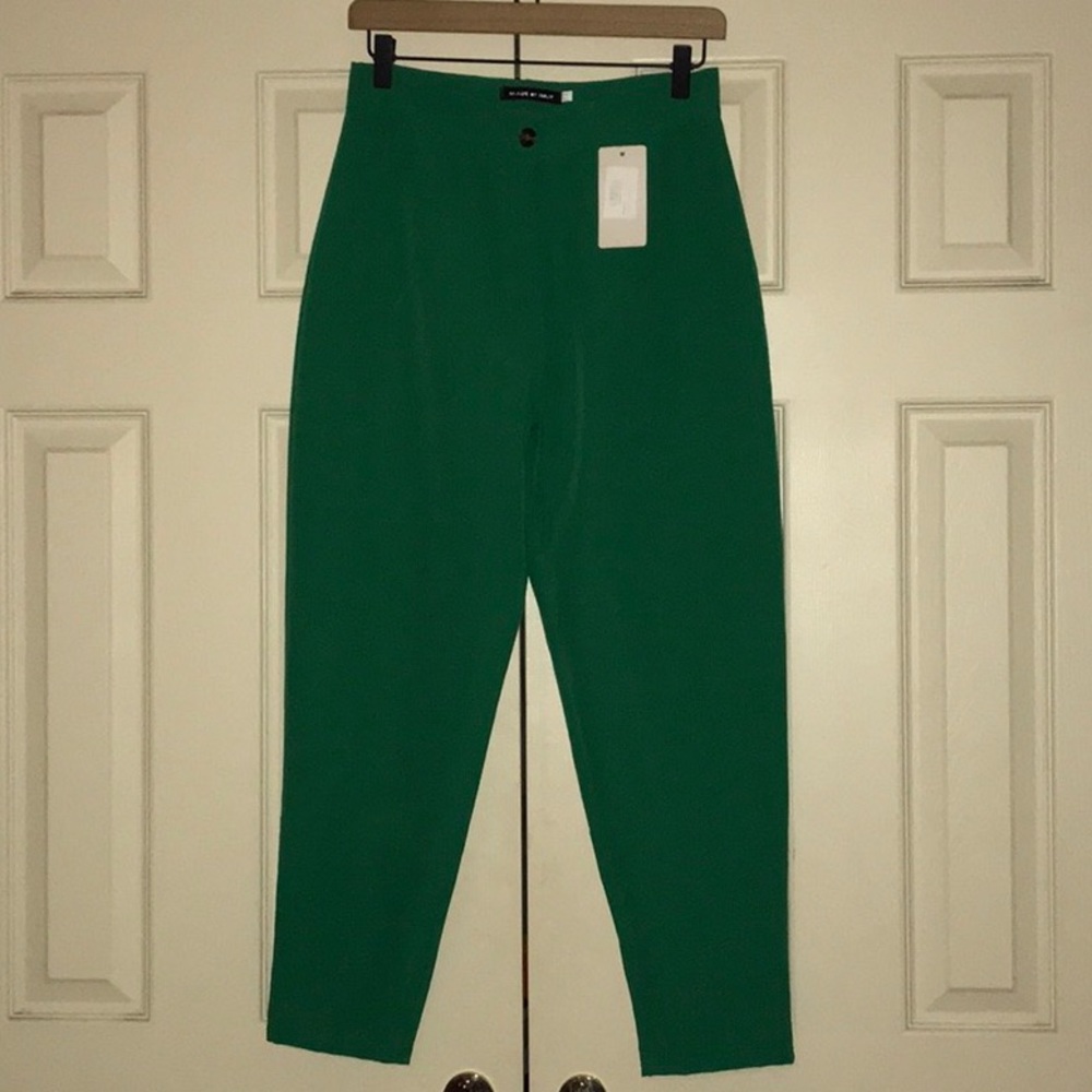 Green Tapered Dress Pant